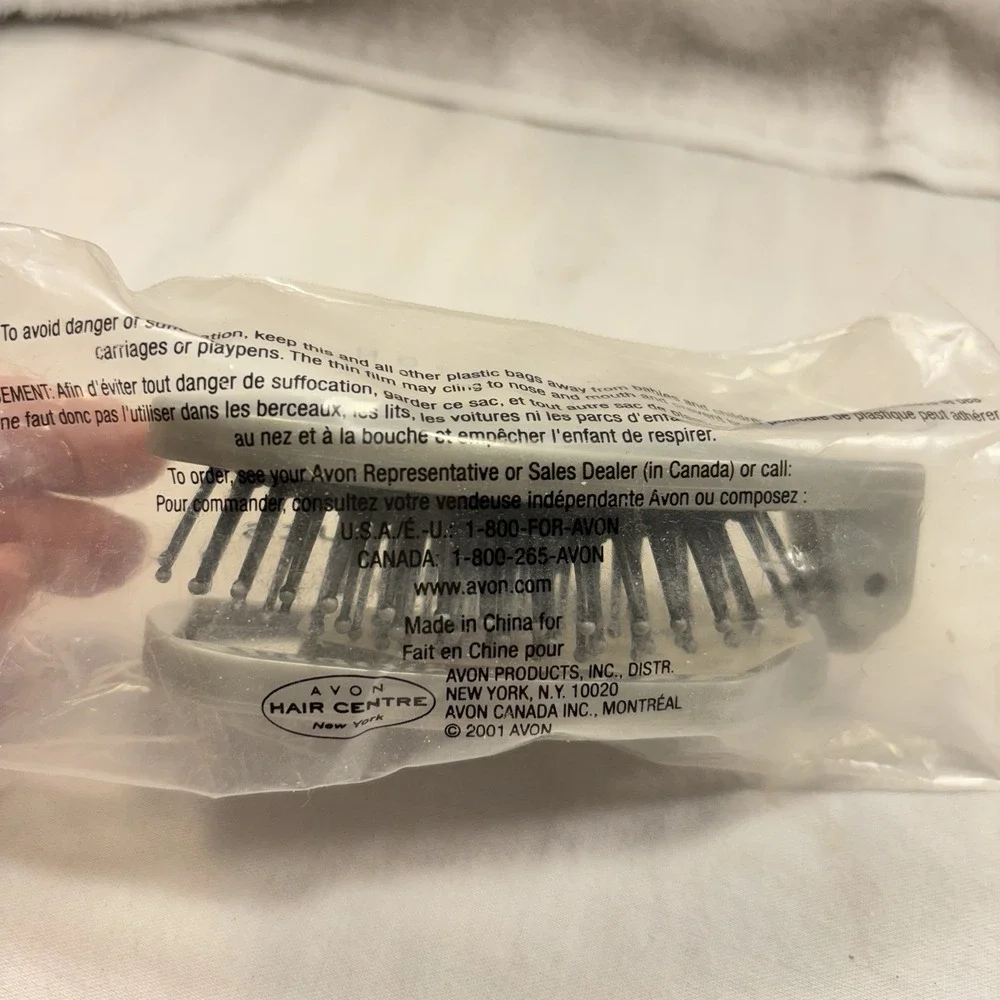 New Sealed 2000 Avon Advance Techniques Styling Tool Folding Brush with Mirror